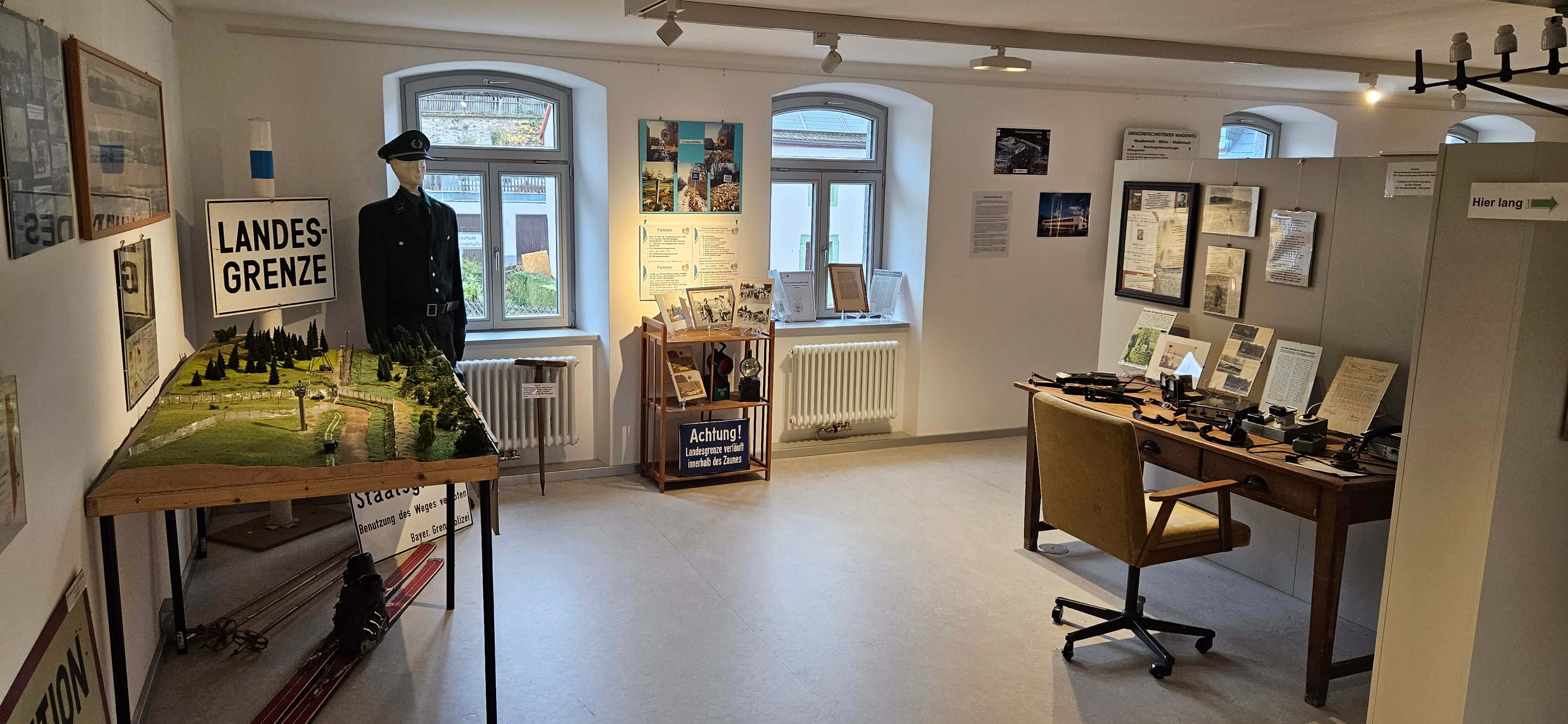 Historische Grenzanlage – Ausstellungsstück im Museum Schirnding